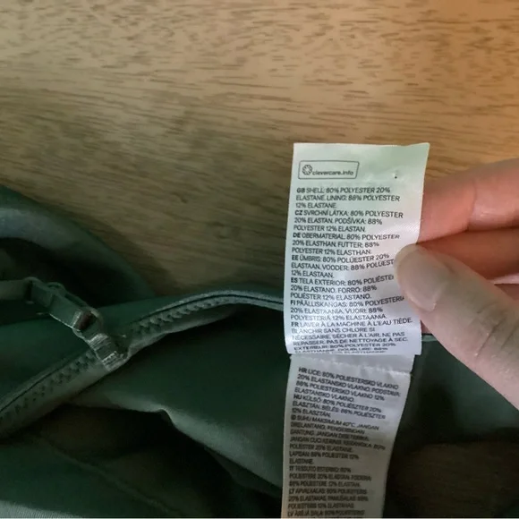 H&M Olive Green Bralette Top Size 14 EUC - Picture 6 of 7